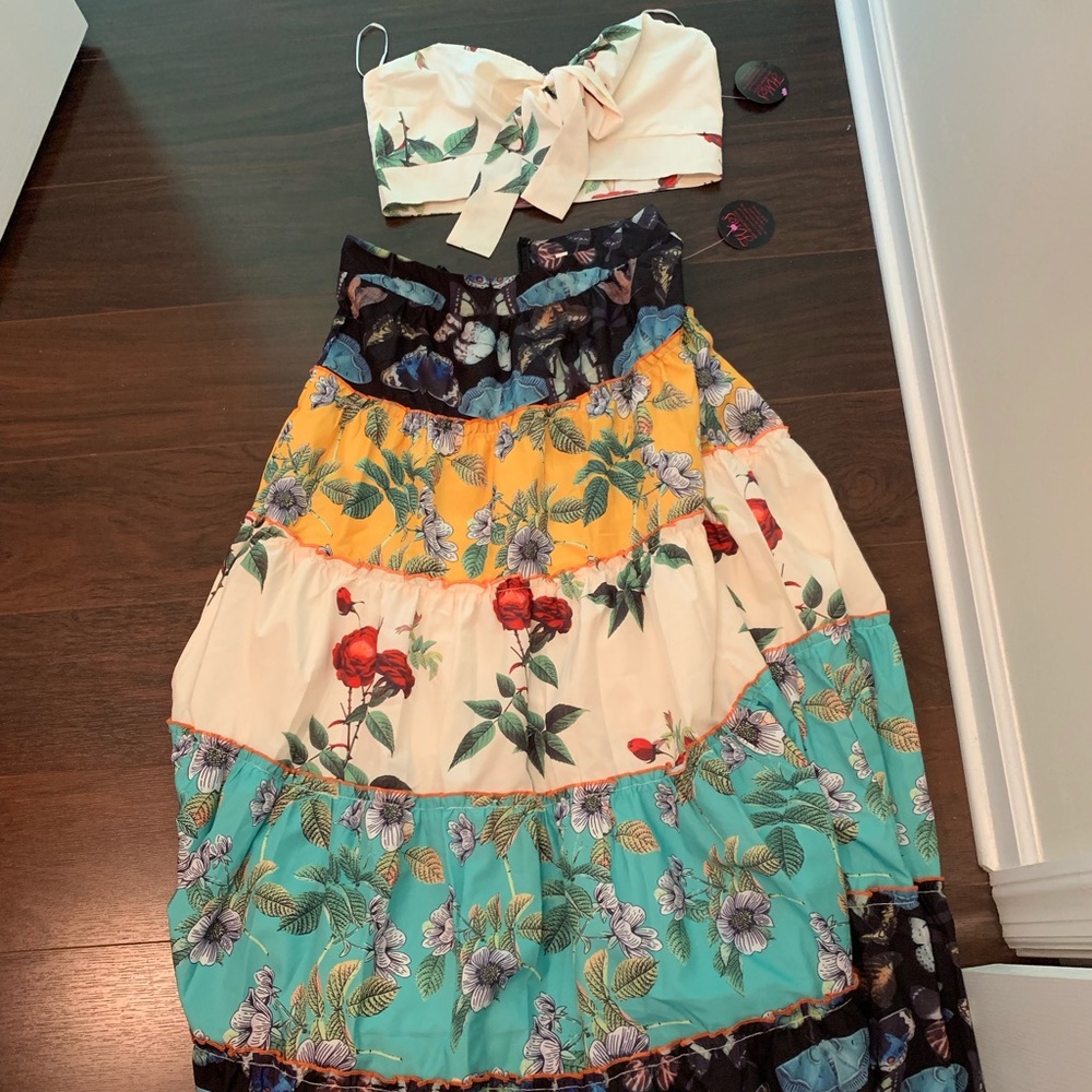 Two piece shirt and skirt